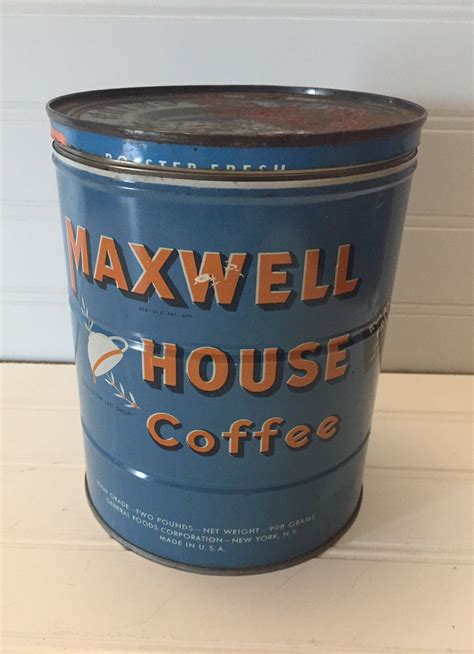 metal maxwell house coffee can|collectible maxwell house coffee cans.